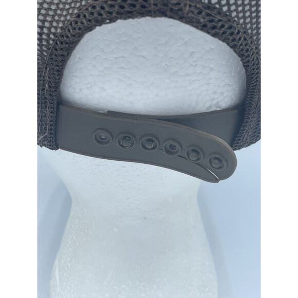 Vtg Trucker Hat Brown Corduroy Las Vegas Mesh SnapBack Baseball Cap READ - Picture 5 of 12